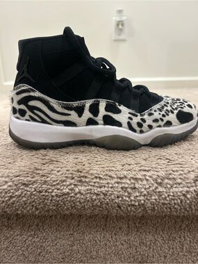 Air Jordan 11 Retro with Black & White Animal Print